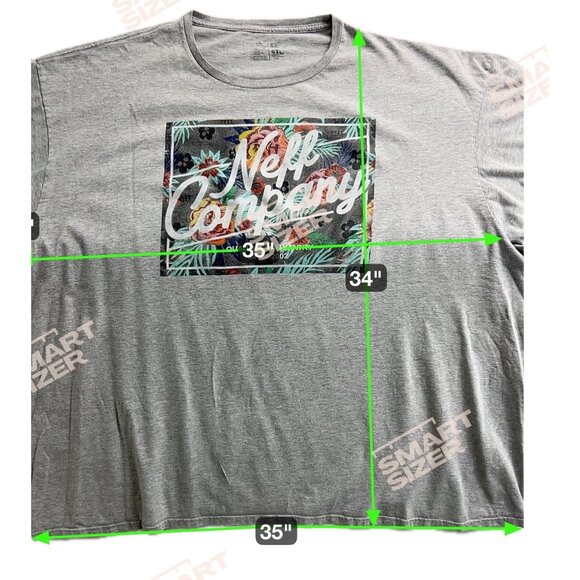 Neff Company 6XL Mens Graphic T-Shirt Gray Astro Floral Tropical Graphic Logo - Picture 3 of 8